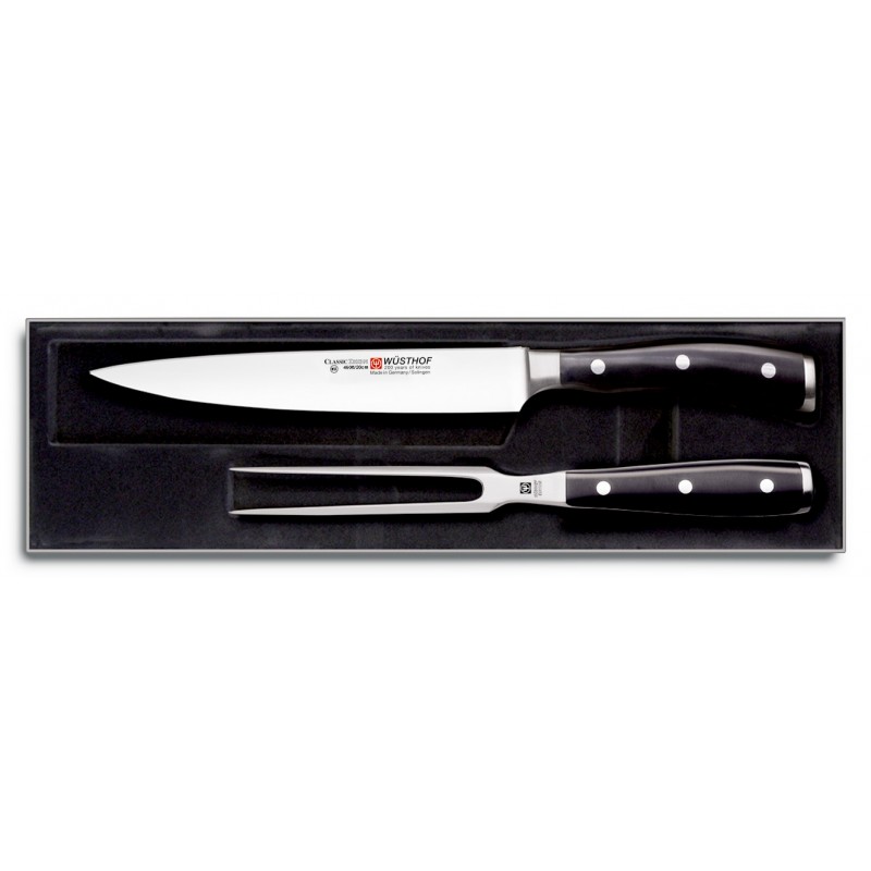 Wusthof Zestaw- nóż kuchenny 20 cm i widelec - Classic Iko W-9647
