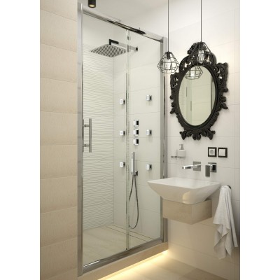 Drzwi prysznicowe wnękowe 140 cm - przesuwne