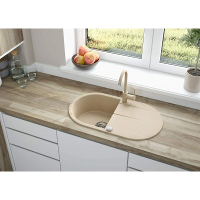 Zlewozmywak granitowy 1-komorowy z ociekaczem