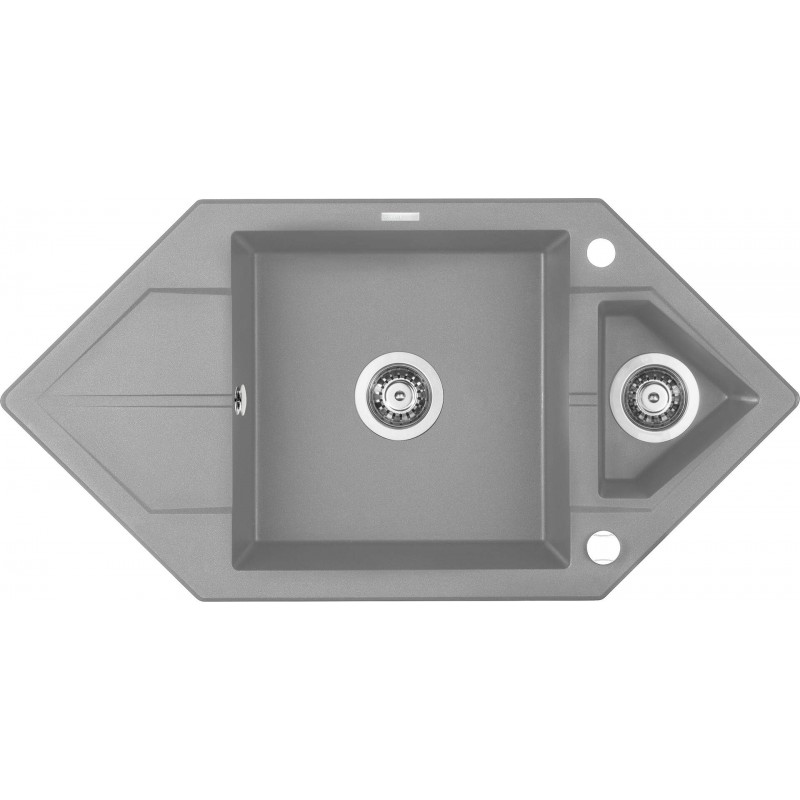 Zlewozmywak granitowy 1.5-komorowy z ociekaczem - Space-Saver