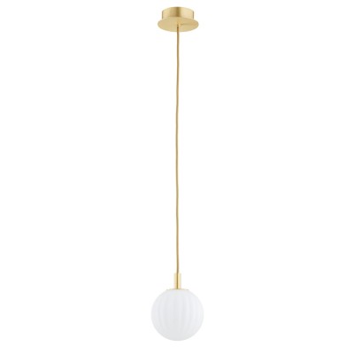 PALOMA 12 cm Lampa Wisząca Biały / Mosiądz 8506 / Argon Lampy