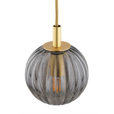 PALOMA 12 cm Lampa Wisząca Grafit / Mosiądz 8512 / Argon Lampy