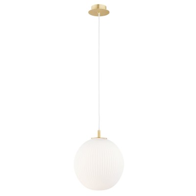 PALOMA 25 cm Lampa Wisząca Biały / Mosiądz 8507 / Argon Lampy