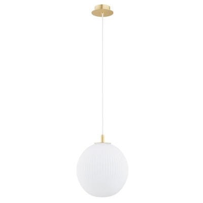 PALOMA 25 cm Lampa Wisząca Biały / Mosiądz 8507 / Argon Lampy