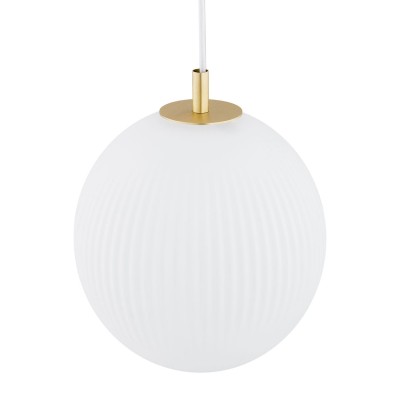 PALOMA 25 cm Lampa Wisząca Biały / Mosiądz 8507 / Argon Lampy