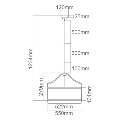 Lampa Wisząca Stanza Cromo 4Lt rozm. M OR80872 / Orlicki Design