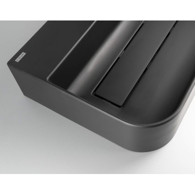 Umywalka granitowa nablatowa z miejscem na baterię - z maskownicą