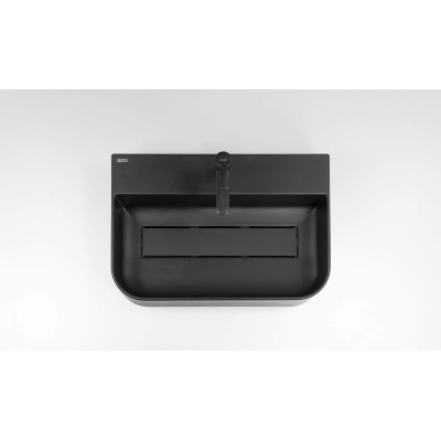 Umywalka granitowa nablatowa z miejscem na baterię - z maskownicą