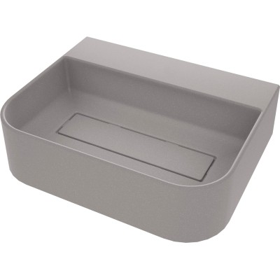 Umywalka granitowa nablatowa z miejscem na baterię - z maskownicą