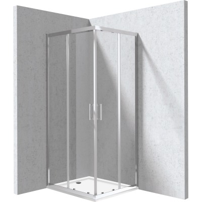 Kabina prysznicowa z brodzikiem prostokątna - 80x90 cm                            