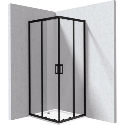 Kabina prysznicowa z brodzikiem prostokątna - 80x90 cm                            