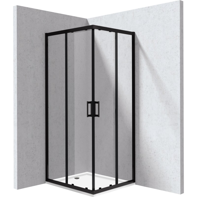 Kabina prysznicowa z brodzikiem prostokątna - 80x90 cm                            