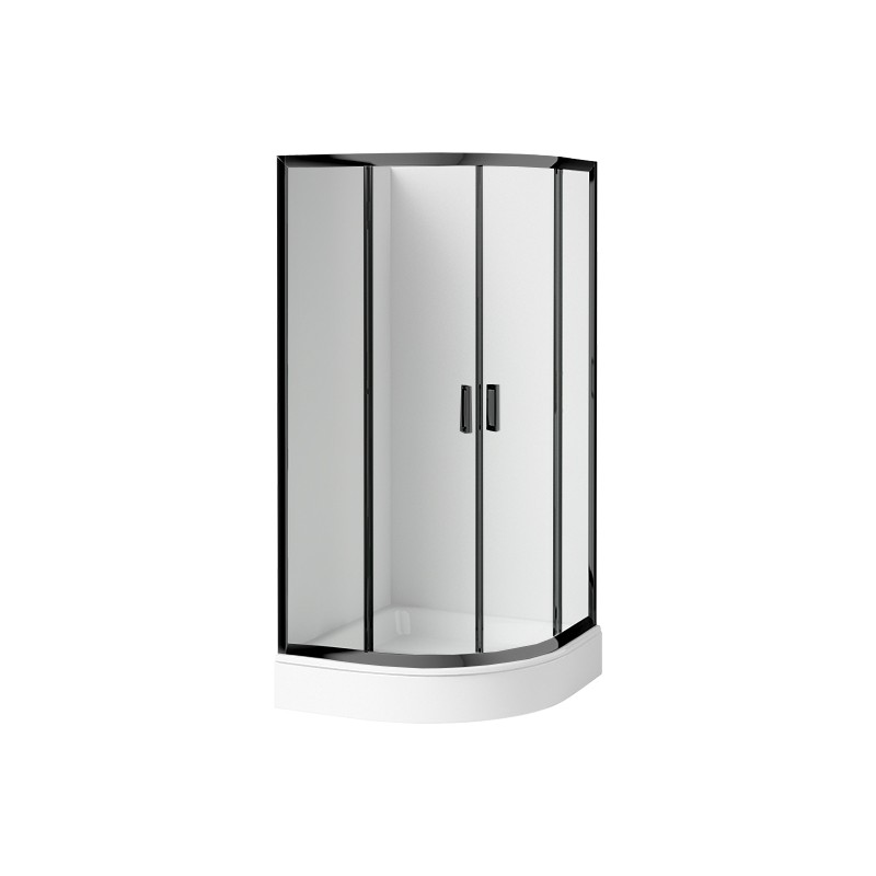 Kabina prysznicowa z brodzikiem półokrągła 80 cm                            