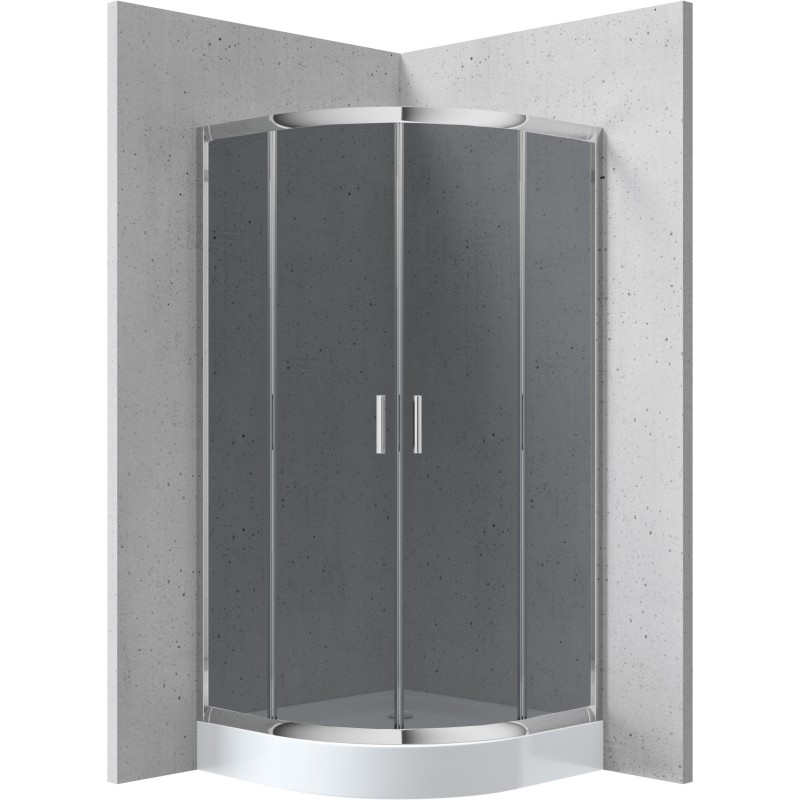 Kabina prysznicowa z brodzikiem półokrągła 90 cm                            