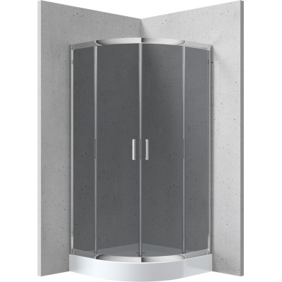 Kabina prysznicowa z brodzikiem półokrągła 80 cm                            