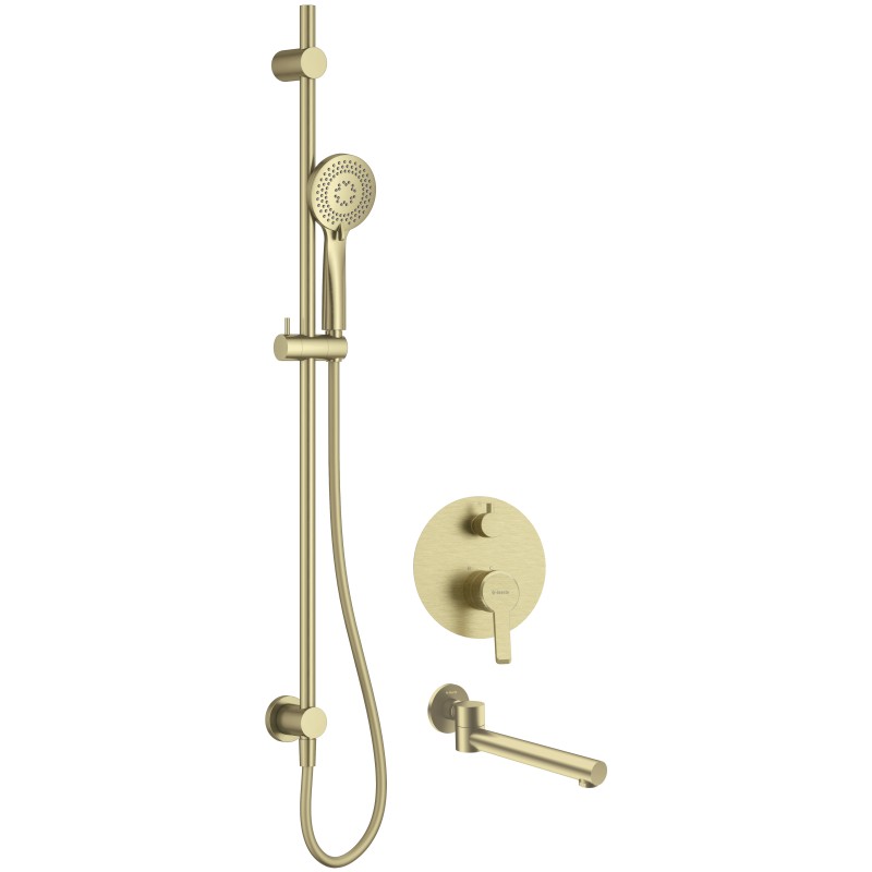 Zestaw prysznicowy podtynkowy z wylewką wannową                            