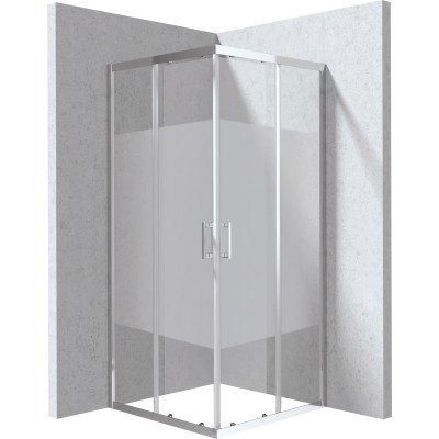 Kabina prysznicowa kwadratowa 80x80 cm - wzór pas                            