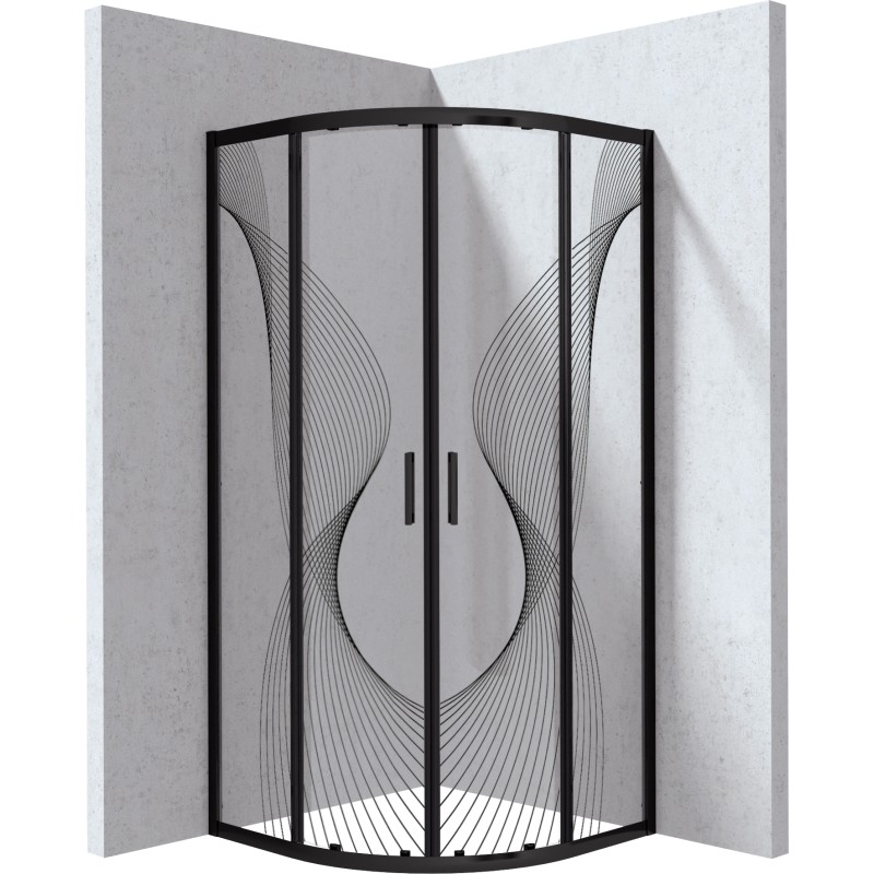 Kabina prysznicowa półokrągła 90x90 cm                            