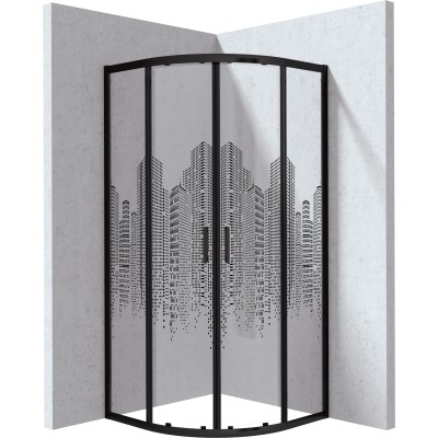 Kabina prysznicowa półokrągła 80x80 cm                            