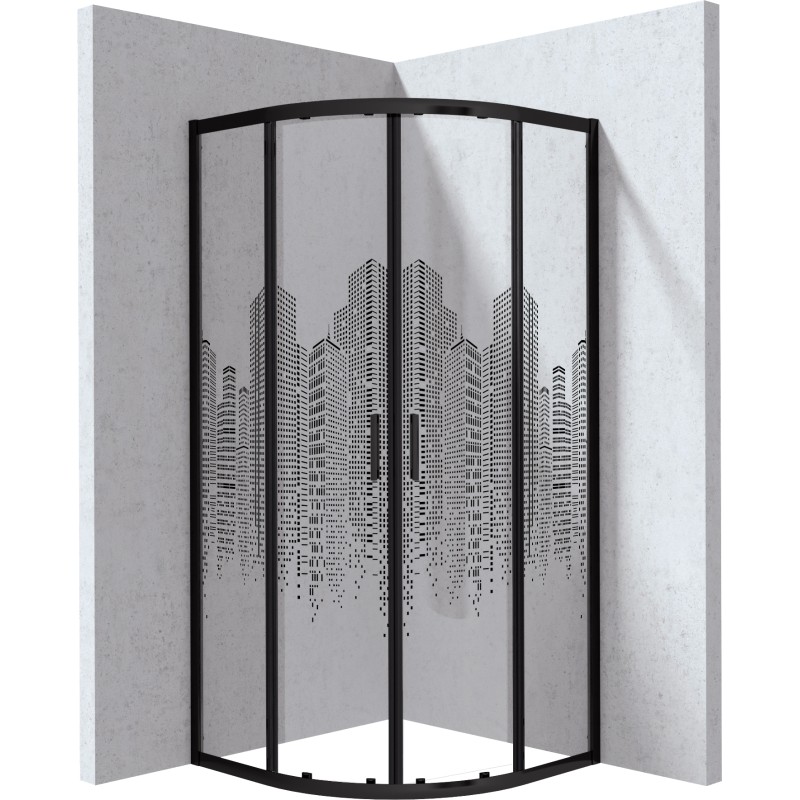 Kabina prysznicowa półokrągła 90x90 cm                            