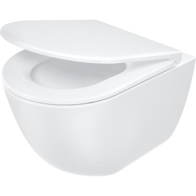 Miska WC z deską bezkołnierzowa - spłukiwanie wirowe                            