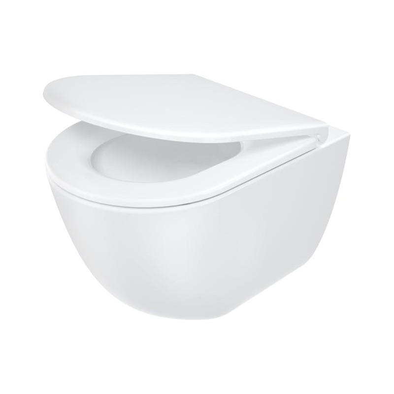 Miska WC z deską bezkołnierzowa - spłukiwanie wirowe                            