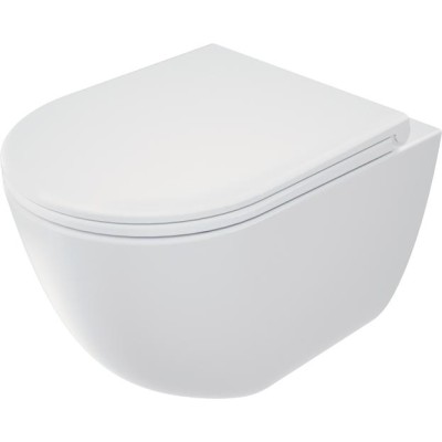 Miska WC z deską bezkołnierzowa - spłukiwanie wirowe                            